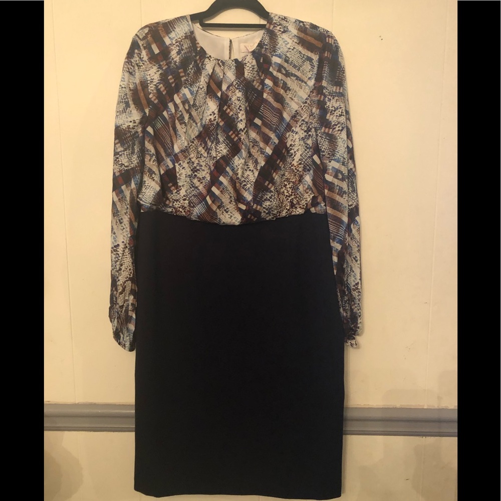 Ted Baker Size 10/12 Contrast Skirt Knitted Dress